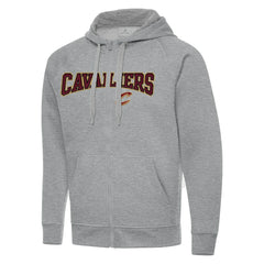 Cleveland Cavaliers Antigua Big & Tall Victory Full-Zip Hoodie Jacket Heather Gray - NBA