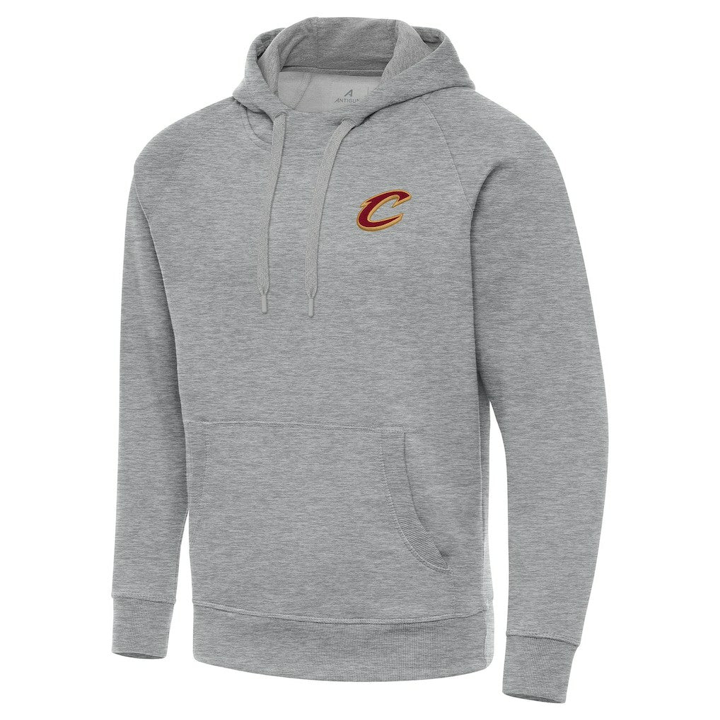 Cleveland Cavaliers Antigua Big & Tall Victory Raglan Pullover Hoodie Heather Gray - NBA