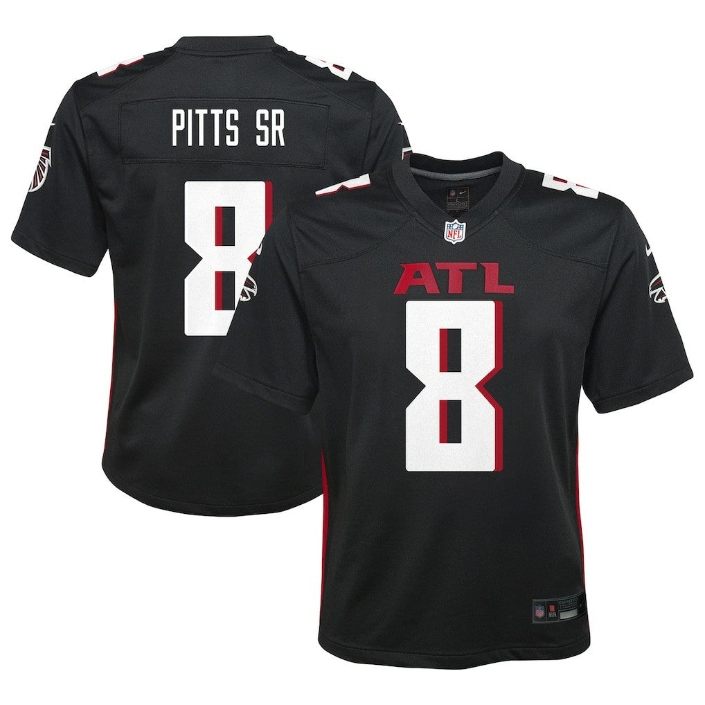 Kyle Pitts Sr. Atlanta Falcons Youth Game Jersey Black | Nike for Sale