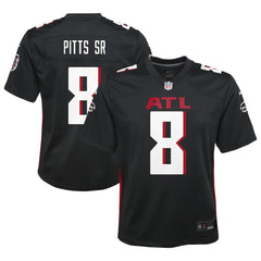 Kyle Pitts Sr. Atlanta Falcons Youth Game Jersey Black | Nike for Sale