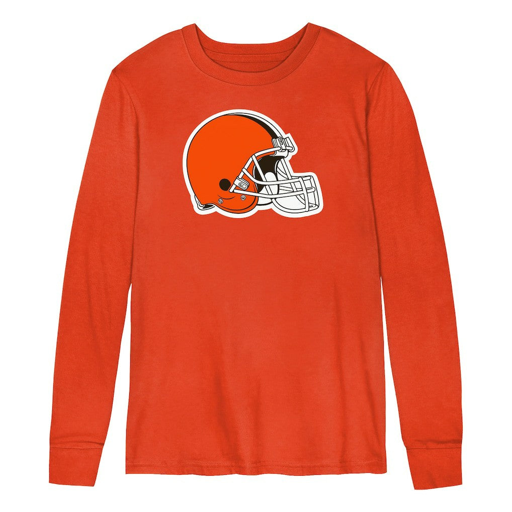 Cleveland Browns Youth Primary Logo Long Sleeve T-Shirt Orange | NFL