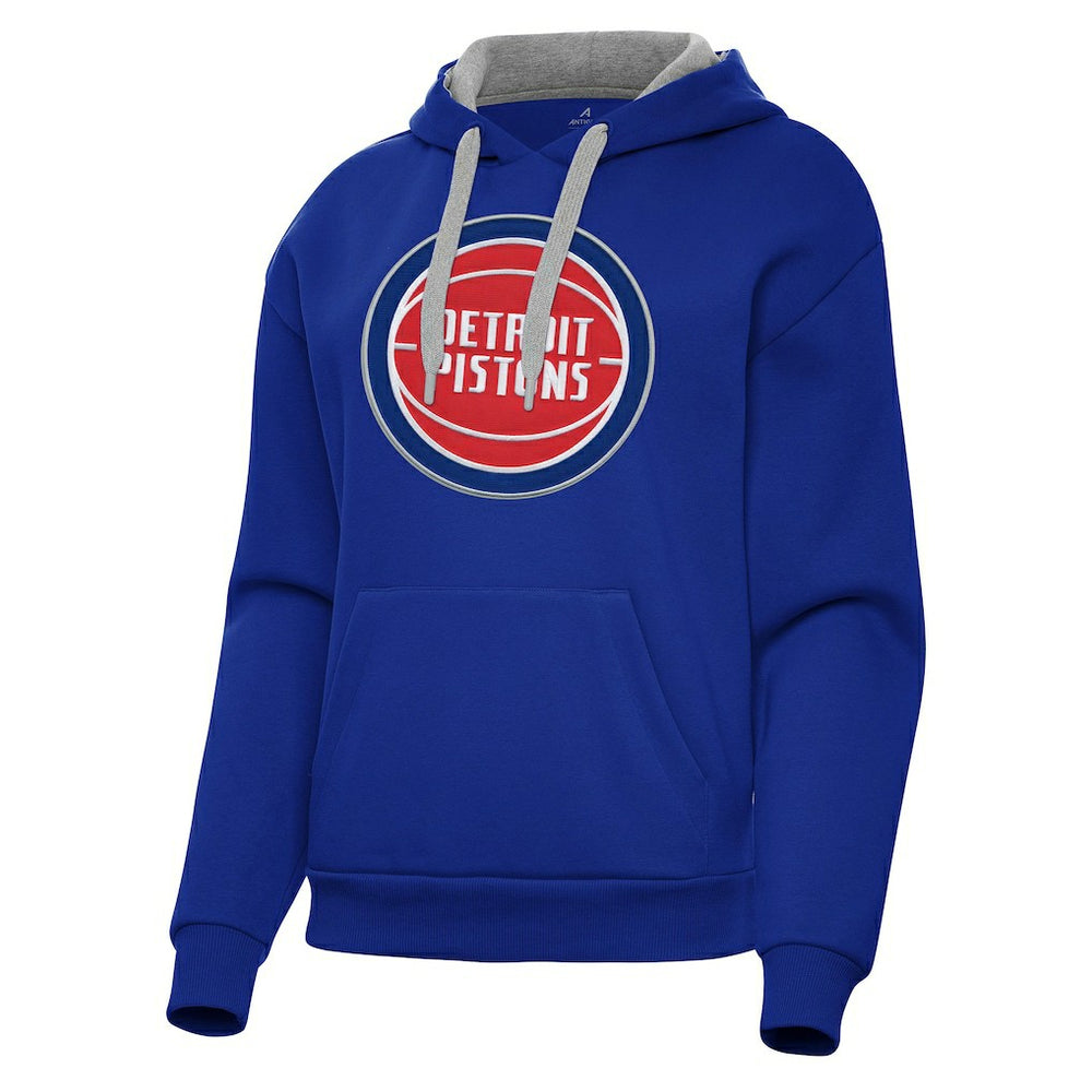 Detroit Pistons Antigua Women's Victory Pullover Hoodie Blue - NBA