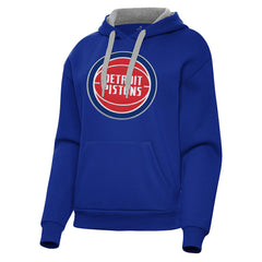 Detroit Pistons Antigua Women's Victory Pullover Hoodie Blue - NBA