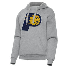 Indiana Pacers Antigua Women's Victory Pullover Hoodie Heather Gray - NBA