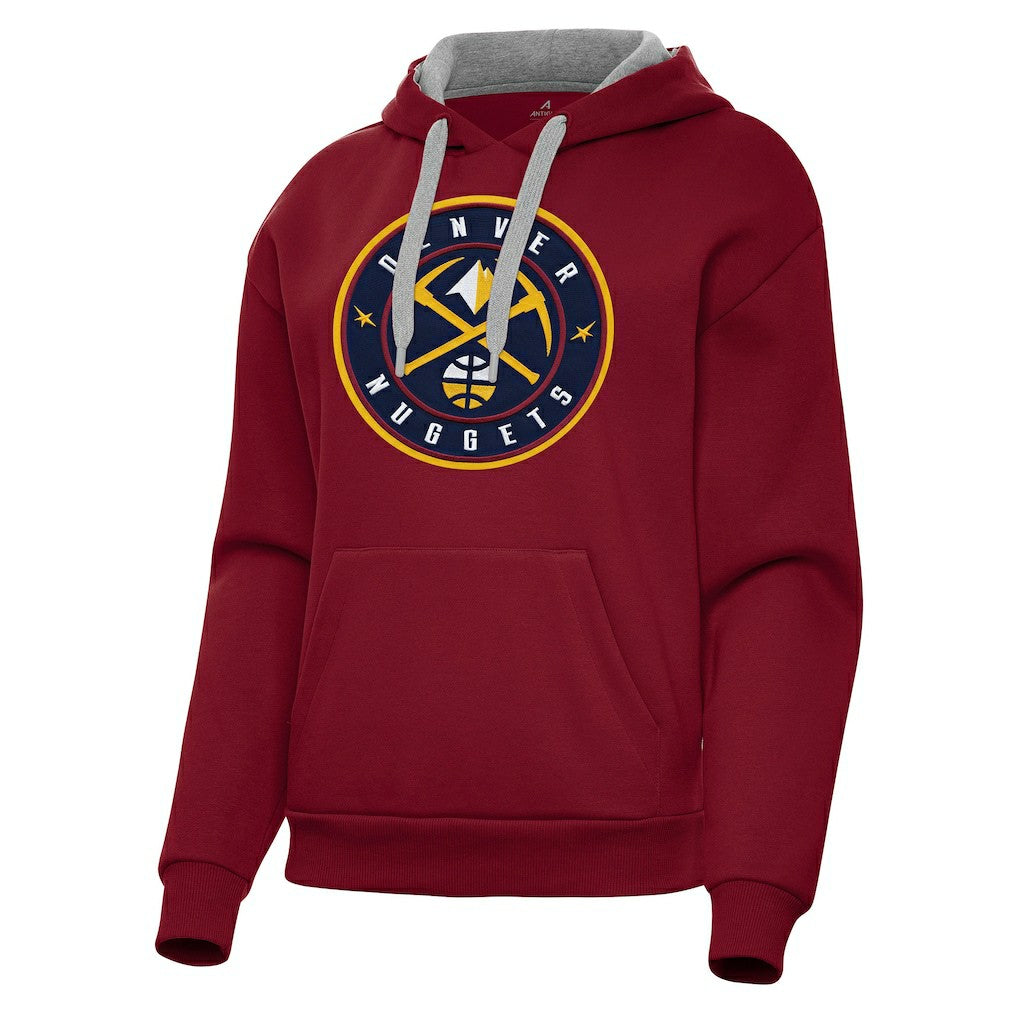 Denver Nuggets Antigua Women's Victory Pullover Hoodie Red - NBA