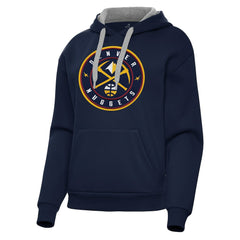Denver Nuggets Antigua Women's Victory Pullover Hoodie Navy - NBA