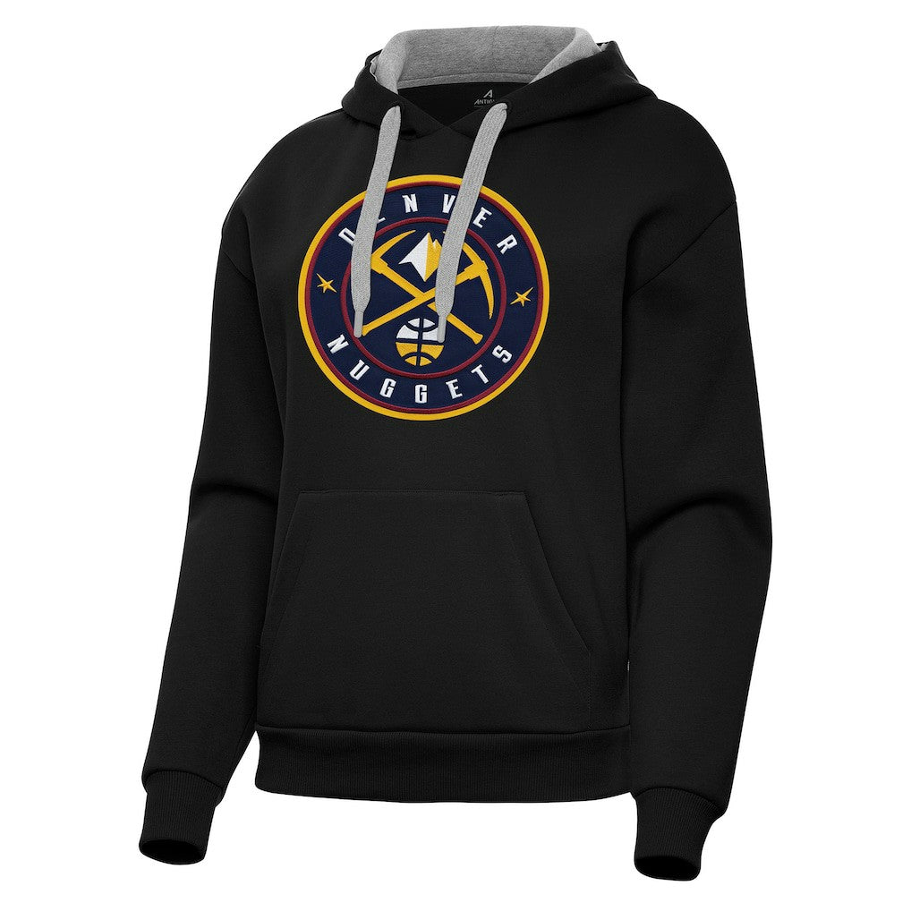 Denver Nuggets Antigua Women's Victory Pullover Hoodie Black - NBA