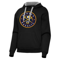 Denver Nuggets Antigua Women's Victory Pullover Hoodie Black - NBA
