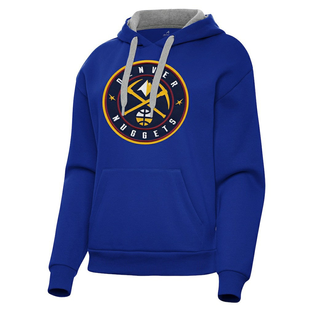 Denver Nuggets Antigua Women's Victory Pullover Hoodie Royal - NBA