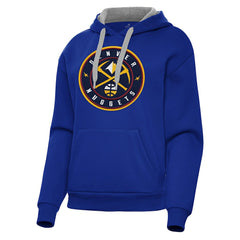 Denver Nuggets Antigua Women's Victory Pullover Hoodie Royal - NBA
