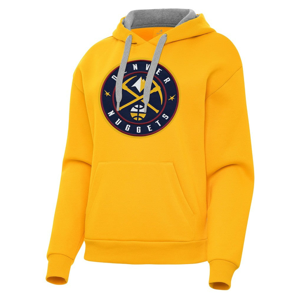 Denver Nuggets Antigua Women's Victory Pullover Hoodie Gold - NBA
