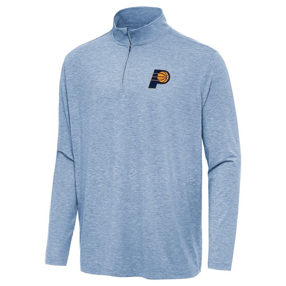 Indiana Pacers Antigua Hunk Quarter-Zip Top Heather Aqua - NBA