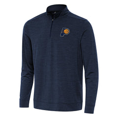 Indiana Pacers Antigua Bright Quarter-Zip Top Heather Navy - NBA