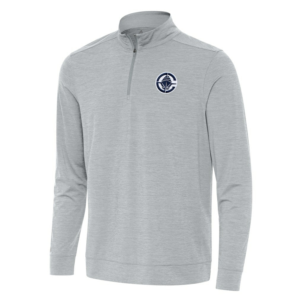 LA Clippers Antigua Bright Quarter-Zip Top Heather Gray - NBA