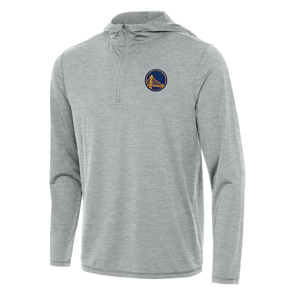 Golden State Warriors Antigua Tidy Quarter-Zip Hoodie Heather Gray - NBA