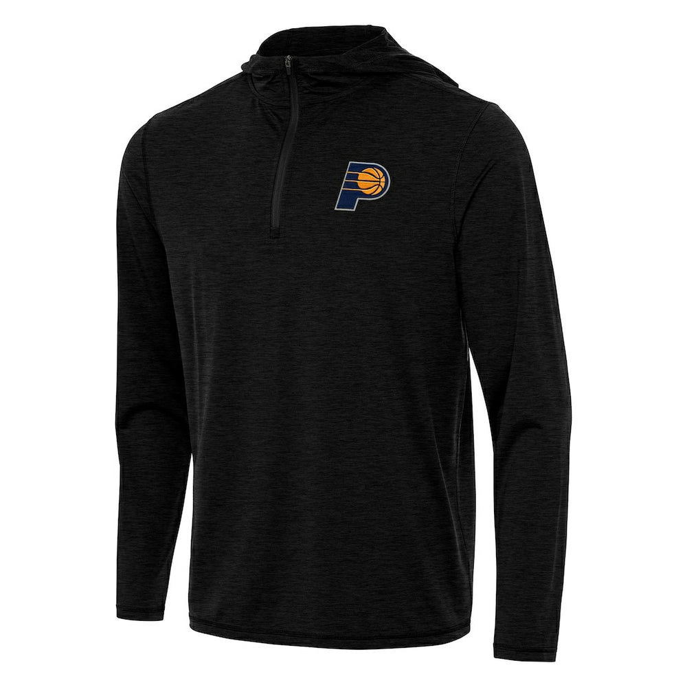 Indiana Pacers Antigua Tidy Quarter-Zip Hoodie Heather Black - NBA