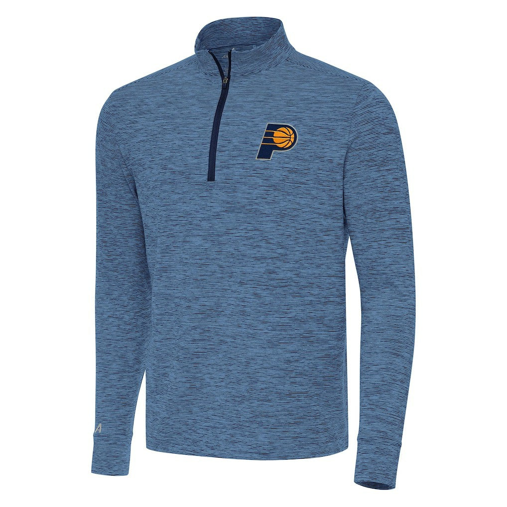 Indiana Pacers Antigua Cause Quarter-Zip Top Heather Navy - NBA