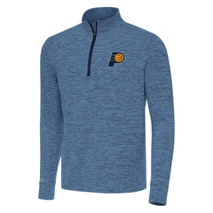 Indiana Pacers Antigua Cause Quarter-Zip Top Heather Navy - NBA