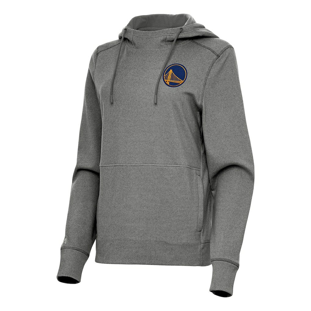 Golden State Warriors Antigua Women's Justice Pullover Hoodie Heather Charcoal - NBA