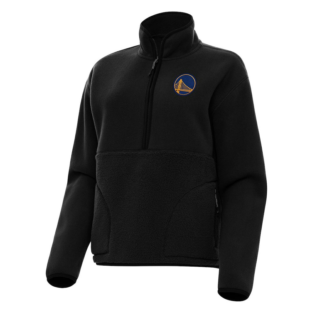 Golden State Warriors Antigua Women's Figure Half-Zip Pullover Sweatshirt Black - NBA