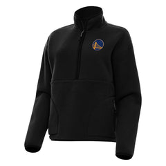 Golden State Warriors Antigua Women's Figure Half-Zip Pullover Sweatshirt Black - NBA