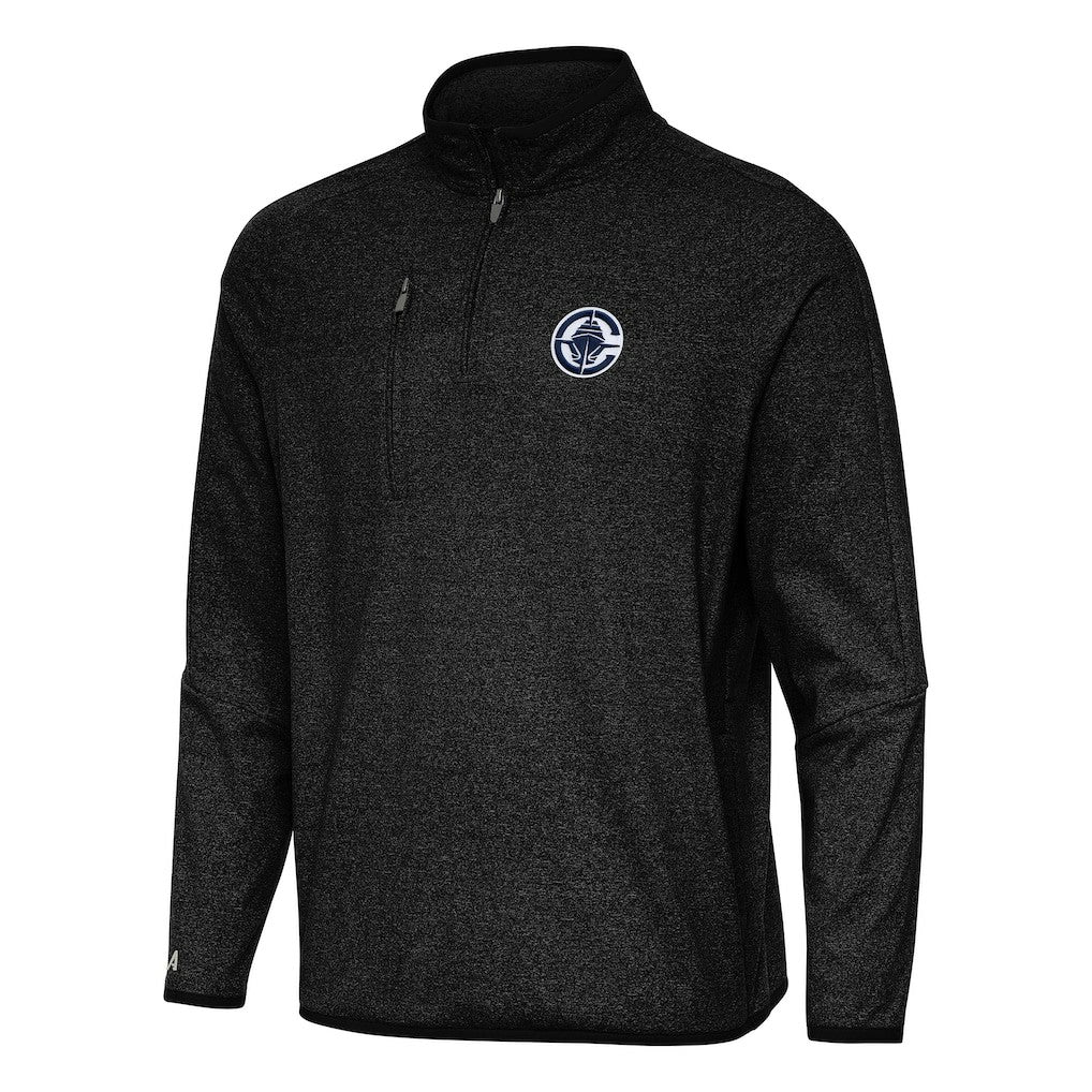 LA Clippers Antigua Certain Quarter-Zip Tri-Blend Sweatshirt Heather Black - NBA