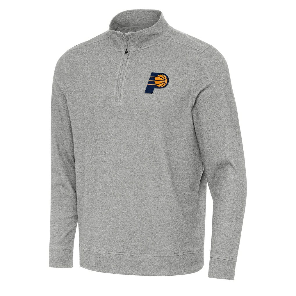 Indiana Pacers Antigua Subtle Quarter-Zip Sweatshirt Heather Gray - NBA