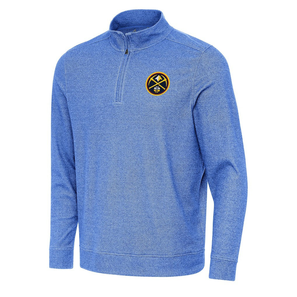 Denver Nuggets Antigua Subtle Quarter-Zip Sweatshirt Heather Royal - NBA