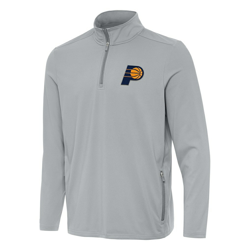 Indiana Pacers Antigua Perilous Quarter-Zip Sweatshirt Gray - NBA