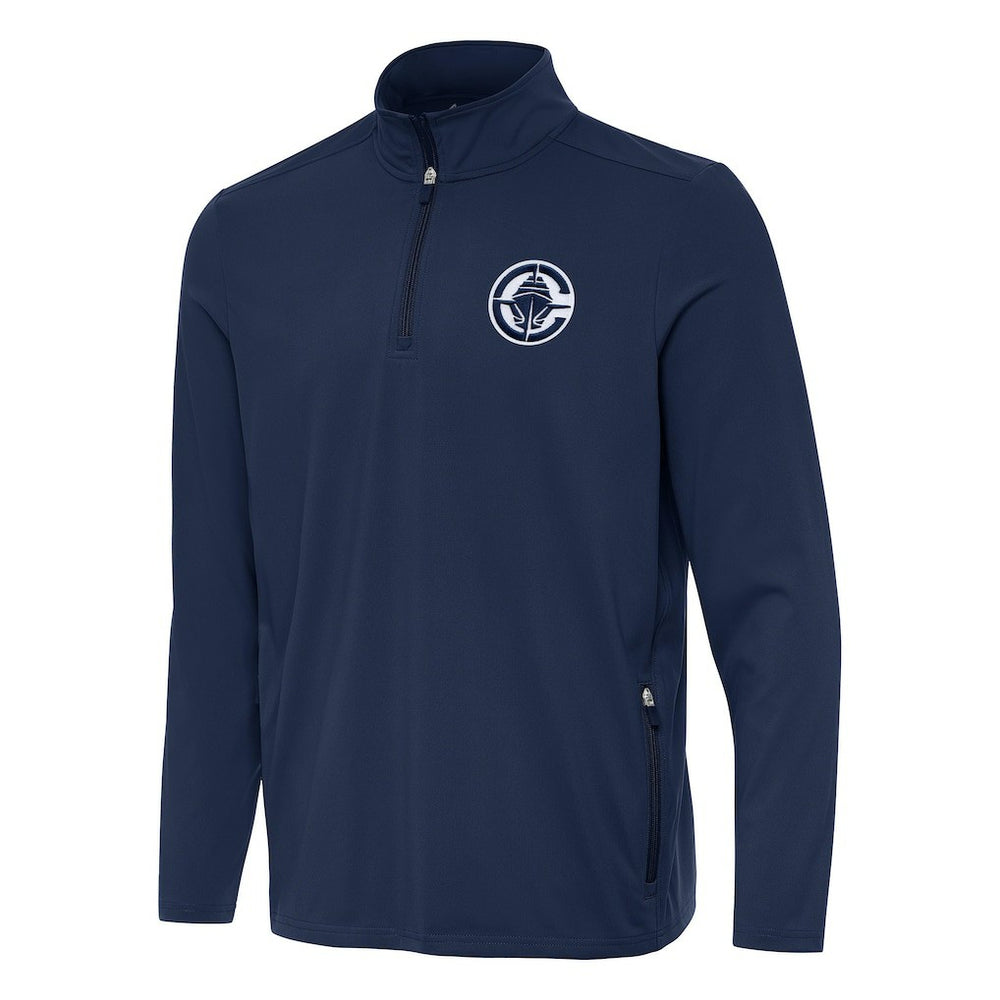 LA Clippers Antigua Perilous Quarter-Zip Sweatshirt Navy - NBA