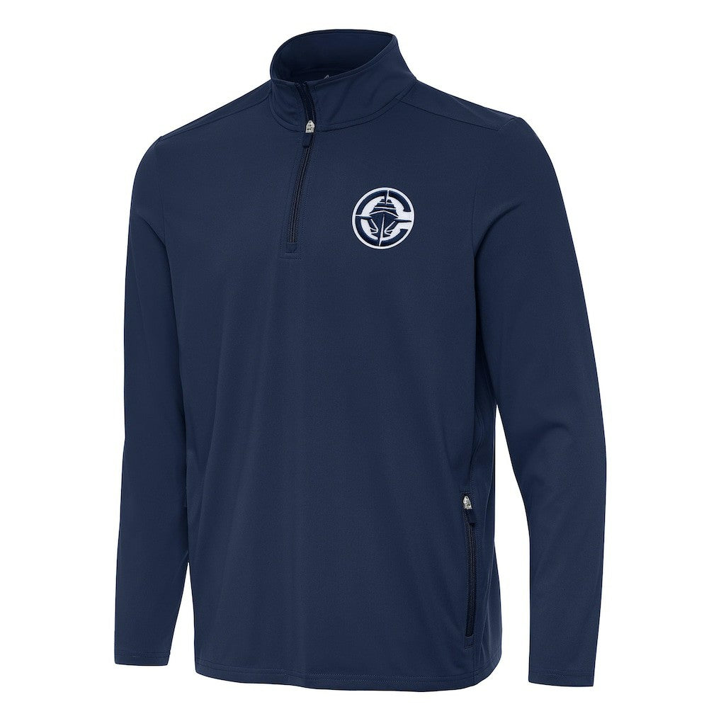 LA Clippers Antigua Perilous Quarter-Zip Sweatshirt Navy - NBA