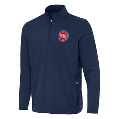 Detroit Pistons Antigua Perilous Quarter-Zip Sweatshirt Navy - NBA