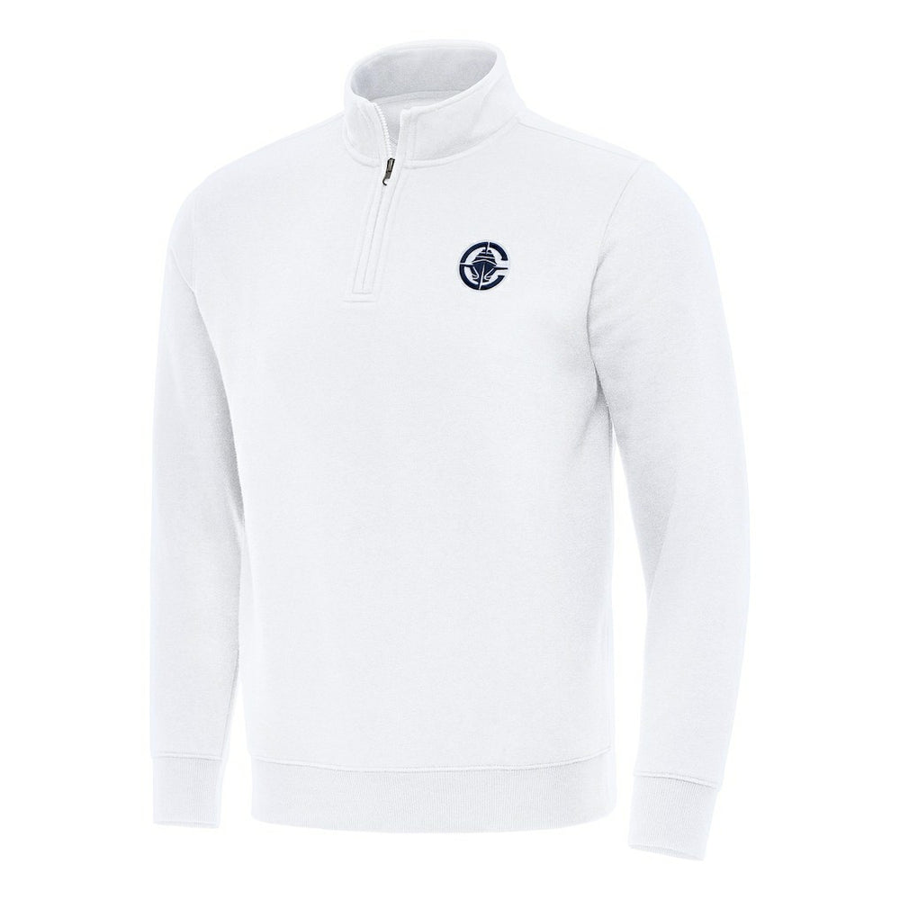 LA Clippers Antigua Victory Quarter-Zip Mock Sweatshirt White - NBA