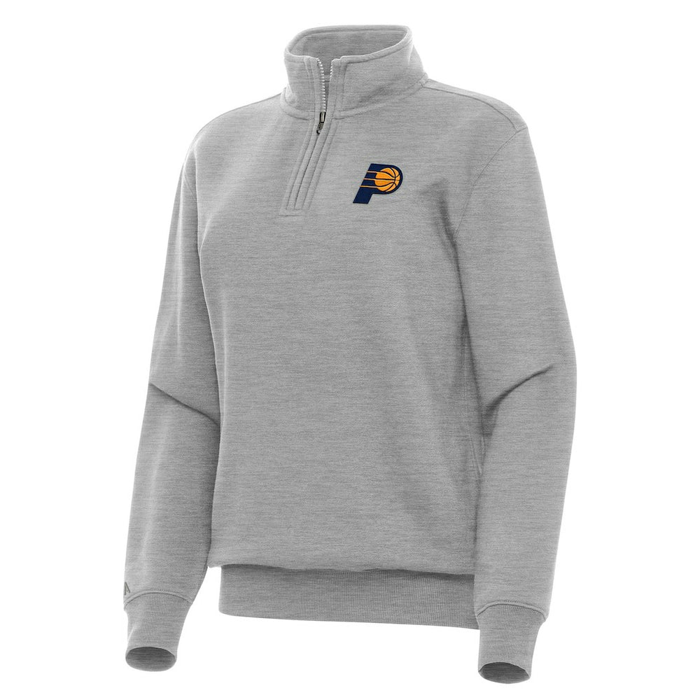 Indiana Pacers Antigua Women's Victory Quarter-Zip Sweatshirt Heather Gray - NBA