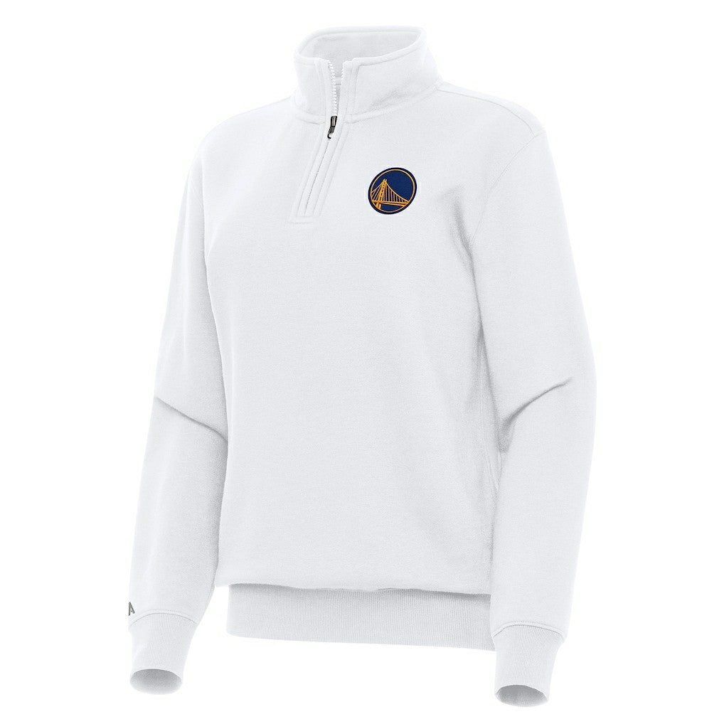 Golden State Warriors Antigua Women's Victory Quarter-Zip Sweatshirt White - NBA