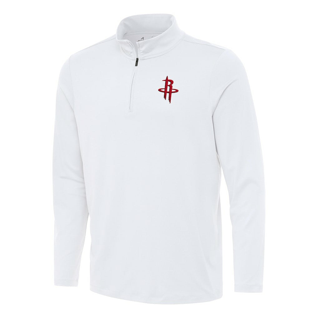 Houston Rockets Antigua Reprocess Quarter-Zip Top White - NBA