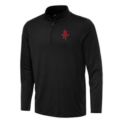 Houston Rockets Antigua Reprocess Quarter-Zip Top Black - NBA