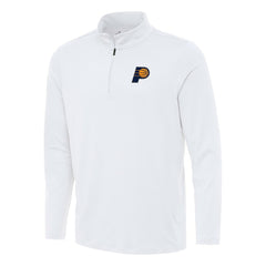 Indiana Pacers Antigua Reprocess Quarter-Zip Top White - NBA