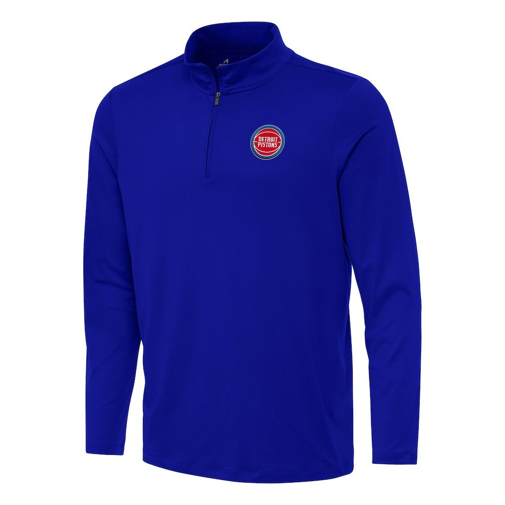 Detroit Pistons Antigua Reprocess Quarter-Zip Top Blue - NBA