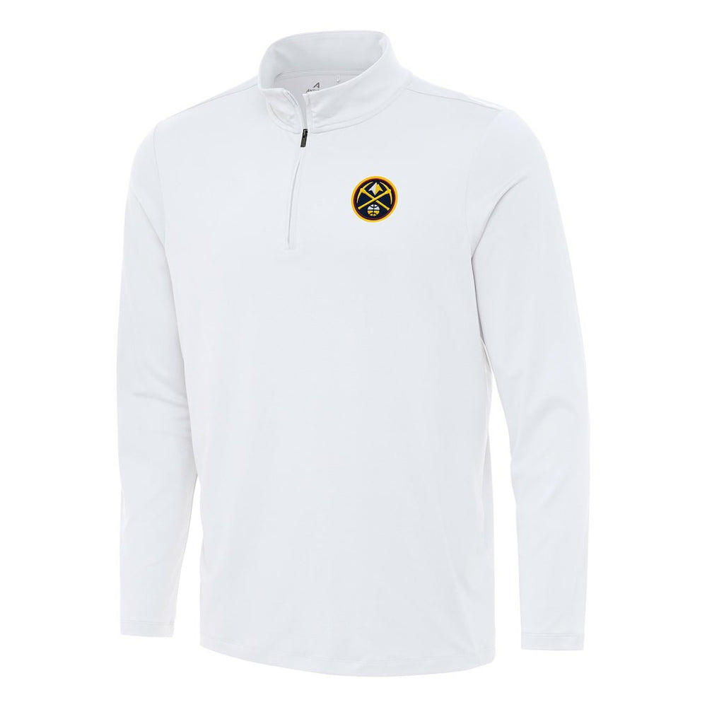 Denver Nuggets Antigua Reprocess Quarter-Zip Top White - NBA
