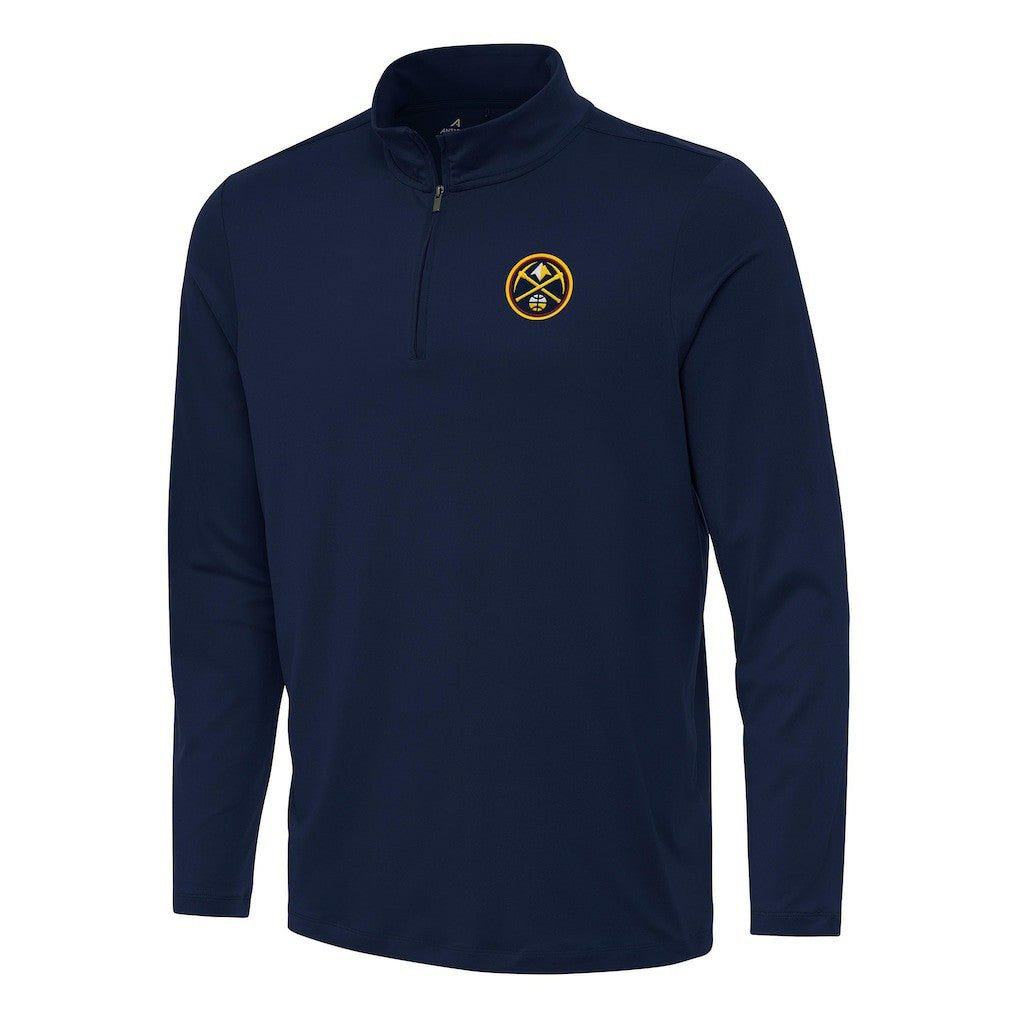 Denver Nuggets Antigua Reprocess Quarter-Zip Top Navy - NBA