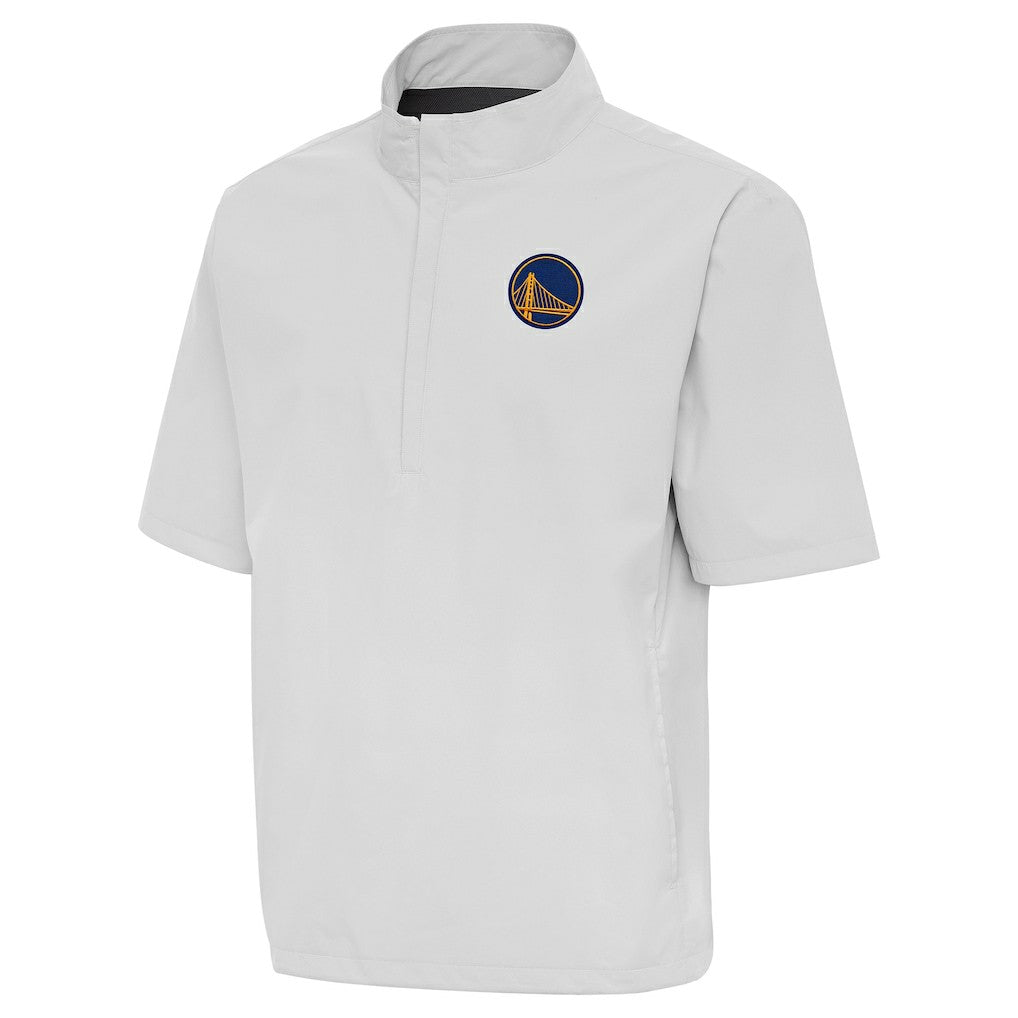 Golden State Warriors Antigua Brisk Quarter-Zip Windbreaker Heather Gray - NBA