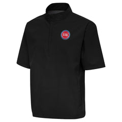 Detroit Pistons Antigua Brisk Quarter-Zip Windbreaker Black - NBA