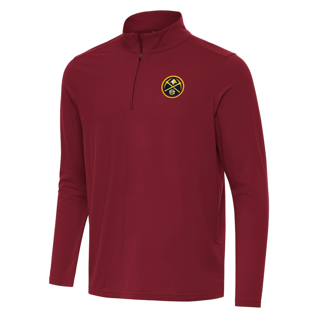 Denver Nuggets Antigua Intent Quarter-Zip Top Cardinal - NBA
