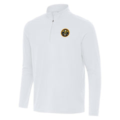 Denver Nuggets Antigua Intent Quarter-Zip Top White - NBA