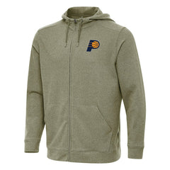 Indiana Pacers Antigua Effortless Full-Zip Hoodie Jacket Olive - NBA
