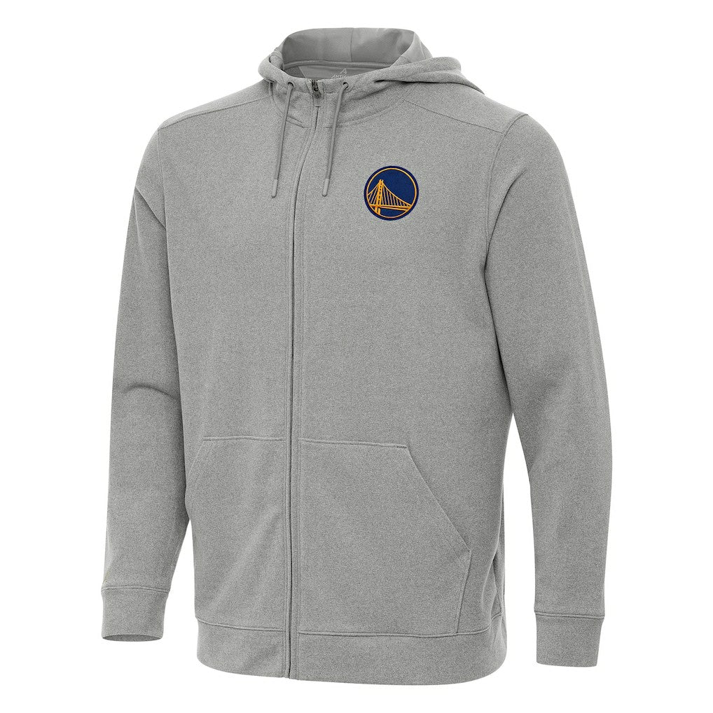 Golden State Warriors Antigua Effortless Full-Zip Hoodie Jacket Heather Gray - NBA