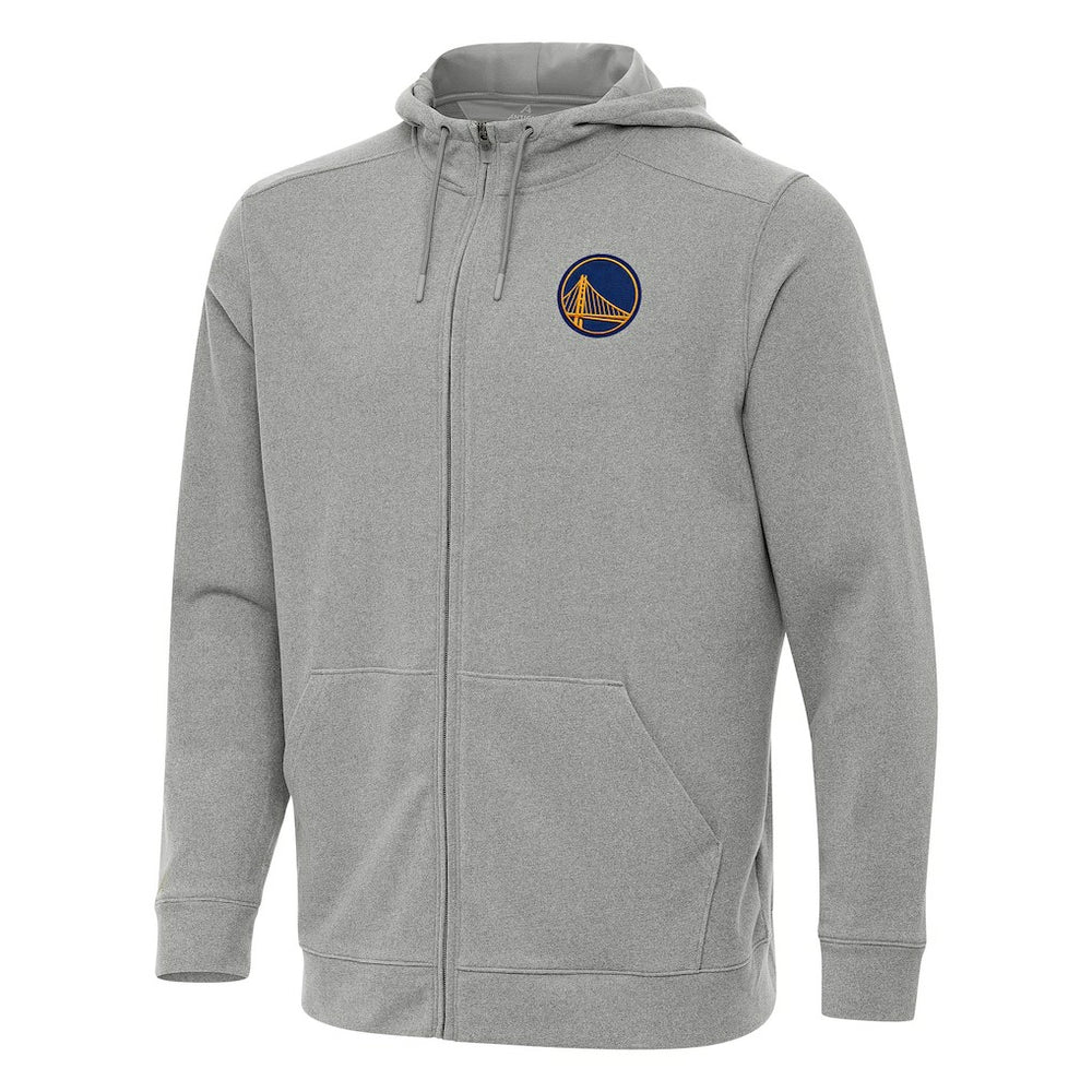 Golden State Warriors Antigua Effortless Full-Zip Hoodie Jacket Heather Gray - NBA