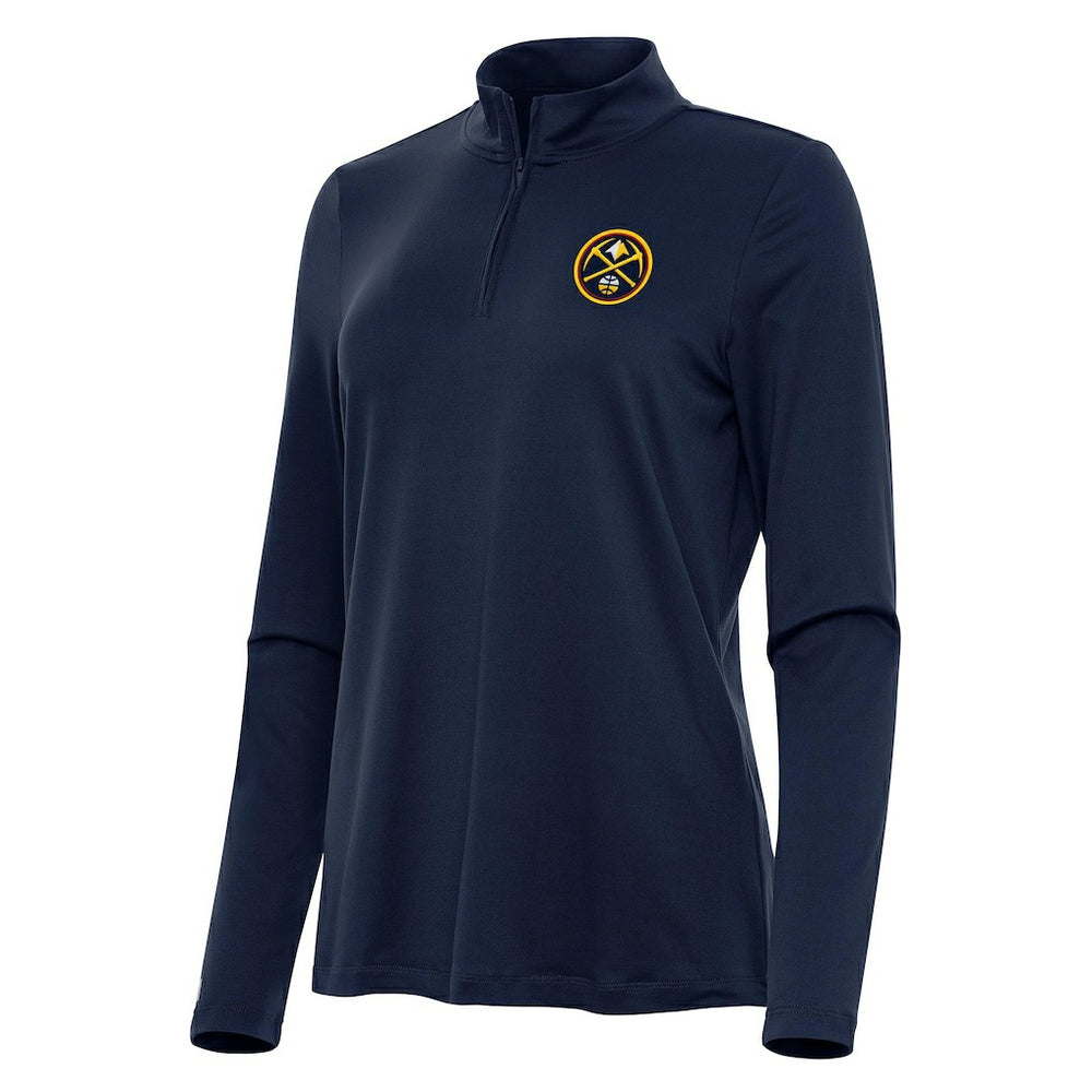 Denver Nuggets Antigua Women's Reprocess Quarter-Zip Top Navy - NBA