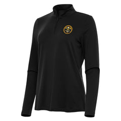 Denver Nuggets Antigua Women's Reprocess Quarter-Zip Top Black - NBA